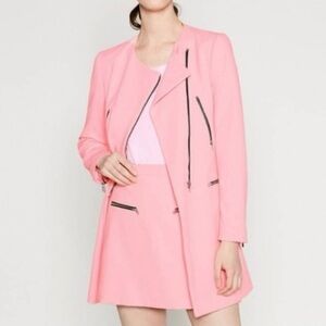 ZARA Pink Round Neck Coat